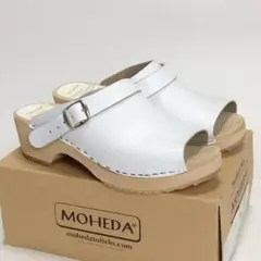 MOHEDA TOFFELN オープントゥサボサンダル 白