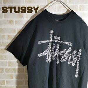 STUSSY ステューシー Tシャツ 半袖 黒 ショーンフォント