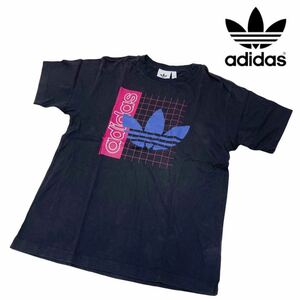 b59 adidas アディダス 半袖 シャツ 半袖シャツ 半袖Tシャツ トレフォイル トップス プルオーバー ブラック レディース サイズL