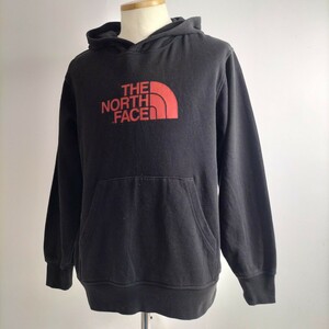 ザノースフェイス THE NORTH FACE ロゴプリントプルオーバースウェットパーカー ボーイズL ブラック m1112-8