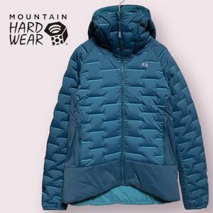 マウンテンハードウェア MOUNTAIN HARDWEAR 軽量 ストレッチ フーデッドダウンジャケット XS レディース