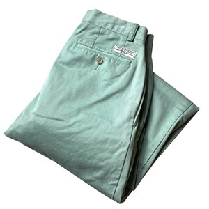 アメトラ! POLO Ralph Lauren ラルフローレン POLO CHINO ローライズ テーパード コットン パンツ チノパン ミントグリーン 緑 W28 メンズ