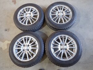 YS15120【送料無料165/65R14】トール ルーミー タンクなどに グッドイヤー 中古スタッドレス ★14×5.5J 100/4H ET42★1円スタート