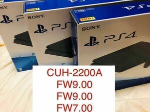 PS4 CUH-2200A FW 9.00 以下　PlayStation 本体　箱　ジェットブラック 2200 プレステ　ゲーム　ゲーム機