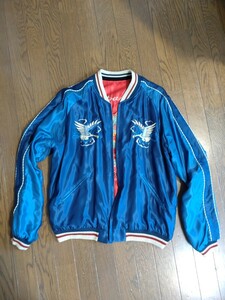 TAILOR TOYO テーラー東洋 スカジャン TT15052-128 / Mid 1950s Style Acetate Souvenir Jacket BLUE EAGLE ×“DRAGON”　サイズXL