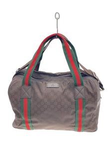 GUCCI◆ボストンバッグ_GGナイロン/ナイロン/BRW