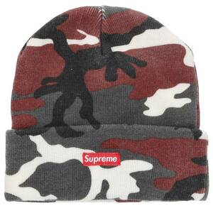 シュプリーム SUPREME 13AW Printed Camo Beanie カモフラ柄スモールボックスロゴビーニー 中古 BS99