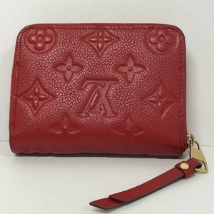 08w3974★1円~ ルイヴィトン モノグラムアンプラント ジッピーコインパース N63696 レッド コインケース LOUIS VUITTON ハイブランド中古品