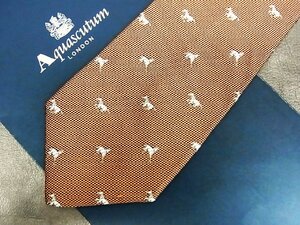 ♪vr0196♪良品♪【Aquascutum】アクアスキュータム【馬 ウマ 動物 柄】ネクタイ