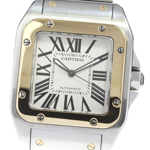 カルティエ CARTIER W200728G サントス100 LM 自動巻き メンズ 良品 _845721