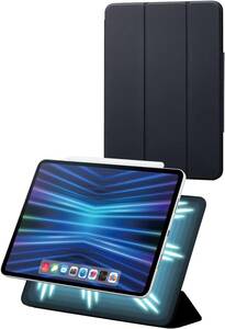エレコム iPad Pro 11 第4/3/2世代 (2022/2021/2020年) マグネットケース カバー 磁気吸着 ソフト