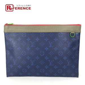 美品 LOUIS VUITTON ルイヴィトン M63047 ポシェット・アポロ カバン モノグラム パシフィック クラッチ ブルー ユニセックス【中古】