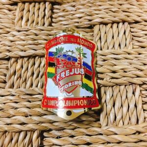 HEAD BADGE FREJUS CAMPIONE DEL MONDE 世界チャンピオン リプロ フレユス カンピオーネデルモンド ヘッドバッジ　カンパニョーロ　赤色