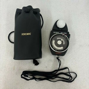 Q203-O52-331 SEKONIC セコニック AUTO METER L-418 C=340 露出計 光量測定 日本製 動作確認済み ケース付き 通電OK ②