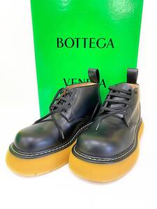 【即決/サイズE42（約27cm）】 BOTTEGA VENETA ボッテガヴェネタ アンクルブーツ レザー 靴 ブラック 黒 651256 V00H0 メンズ