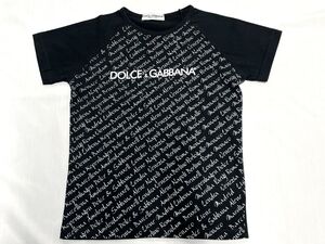 【H970】ドルチェ&ガッバーナ D&G ドルガバ Tシャツ ロゴ 半袖 レディース サイズ42 ブラック×ホワイト