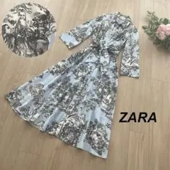 ZARA ザラ【美品】【人気デザイン】トワルドジュイ柄3wayロングワンピース