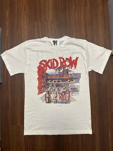 【ヴィンテージ/日本製】Ｔシャツ 1989 SKiD ROW スキッドロウ YOUTH GONE WiLD ツアー M 白 ホワイト ※ロック・バンド・ハーレム街・80s