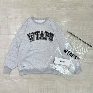 20ss 2020 良品 WTAPS ダブルタップス DAWN D C NECK SWEATSHIRT COPO ロゴ スウェットシャツ スウェット GRAY グレー サイズ M