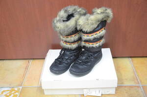 美品★レディース スノーブーツ ウィンターブーツ★キンバーフィール KIMBERFEEL BRENDA 08 SKIBOOT 37サイズ 23.5cm ブラック■イタリア製