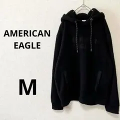 AMERICAN EAGLE アメリカンイーグル　フリースパーカー　黒　M