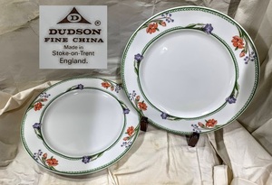 ヴィンテージ DUDSON/ダドソン ファインチャイナ Lugano ルガノ大皿/プレート 2枚 径29㎝ 未使用 コレクション Stoke on Trent ENGLAND 