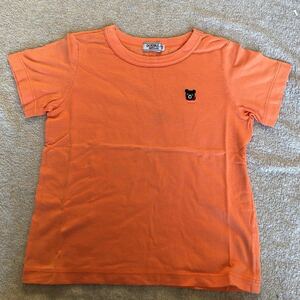 【古着】ミキハウス　ダブルＢ　半袖Tシャツ（110） オレンジ