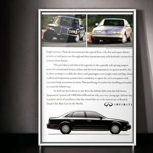 90年代 当時物!!! Infiniti 海外版 広告/ポスター Q45 G50 Mk1 E-HG50 マフラー ホイール 純正 エアロ バンパー インパル カスタム