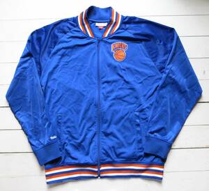 NEW YORK KNICKS × Mitchell & Ness ニューヨークニックス コラボ ジャージ XXL ブルー系 ミッチェル＆ネス ブルゾン