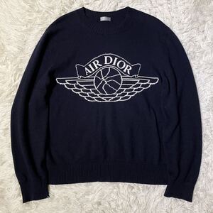 XL相当★Dior Homme Air Jordan Wings Sweater クリスチャンディオール オム エア ジョーダン ロゴ ニット セーター コットン カシミヤ