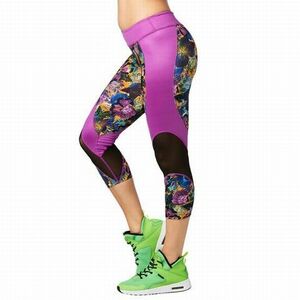 【正規品・新品】ＸＳサイズ★ZUMBA・ズンバ★La Pachanga Mesh Capri Leggings　PL