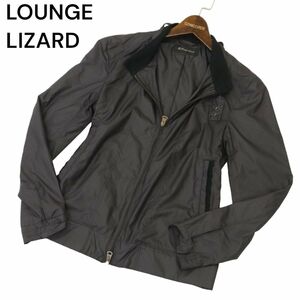 LOUNGE LIZARD ラウンジリザード 通年 ダブルジップ ジャケット ブルゾン Sz.1　メンズ 黒 日本製　C4T03693_4#O