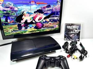 動作品 SONY ソニー PS3 PlayStation3 本体 プレイステーション3 CECH-4000B 250GB コントローラー /AV/電源ケーブルセットソフト付き(H2)