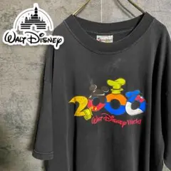 超絶希少 00s 2000年記念 ディズニー ミッキー Tシャツ L 雰囲気抜群