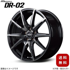 アルミホイール セレナ 27系 ニッサン 【16×6.5J 5-114.3 INSET48 ブラックポリッシュ+ブラッククリア】 マルカ MID DR-02 1本 16インチ