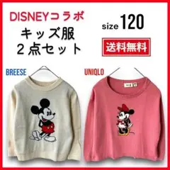 【キッズ服２着セット・送料無料】ディズニーコラボ 子供服 120 セーター