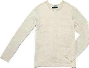 19AW 定価1.8万 junhashimoto WASHABLE WOOL SERIBU CREW NECK KNIT 5 オフホワイト ジュンハシモト ウォッシャブルウールセリブニット