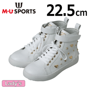 【レディース】M・U SPORTS スパイクレスシューズ 703D6600 【MUスポーツ】【ゴルフシューズ】【22.5cm】【ホワイト】【GolfShoes】