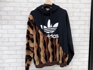 SNACK NGL TUGI COOGI SWEAT HOOD DIAGONAL SN70-21B-002 スナック クージー フーディ パーカー リメイク メンズ 切替 古着 フリーサイズ