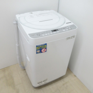 SHARP シャープ 全自動電気洗濯機 ES-GE7D 7.0kg 2020年製 ホワイト 簡易乾燥機能付 一人暮らし 洗浄・除菌済み