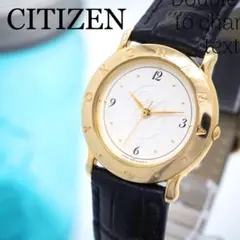 317 CITIZEN シチズン 限定デザイン 新品ベルト ゴールド レディース