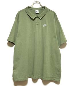 NIKE NSW クラブ マッチアップ ポロシャツ（XXL）2XL 緑 ナイキ オーバーサイズ ドロップショルダー ボックスシルエット ヘビーウェイト