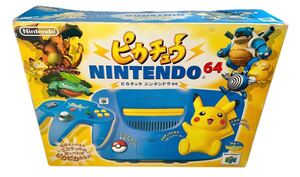 美品　ニンテンドー64 本体　ピカチュウ ブルー イエロー NINTENDO64