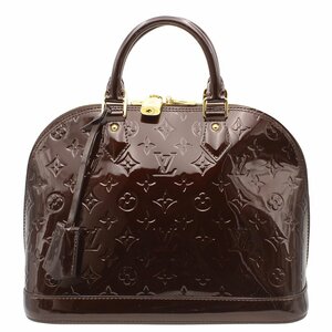 ★D2611 美品!! ルイヴィトン モノグラム ヴェルニ アルマPM ハンドバッグ M91611 アマラント ゴールド金具 LOUIS VUITTON レディース★