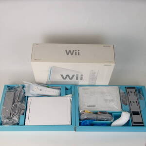 １円スタート Nintendo ニンテンドー 任天堂 wii 本体 白 コントローラ 箱・保証書付き ゲーム機 4-22