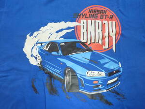 Mサイズ■Tシャツ　BNR34スカイラインGT-R■送料198円■日産NISSAN■