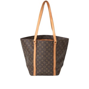 ルイヴィトン トートバッグ M51109 サックショッピング モノグラム トートバッグ LOUIS VUITTON ブラウン レディース 中古