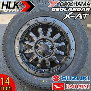 14インチ 155/65R14 タイヤホイール 新品 4本セット ハイゼット エブリイ アトレー ヨコハマ ジオランダー X-AT 純正車高装着可能