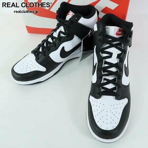 【未使用】NIKE/ナイキ WMNS DUNK HIGH/ウィメンズ ダンクハイ ブラック/ホワイト DD1869-103/28.0 /080