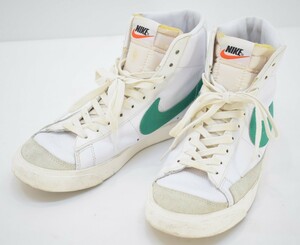 NIKE ナイキ BLAZER MID 77 VNTG ブレーザーミッドビンテージ ホワイト BQ6806-300 26cm 靴 シューズ スニーカー 緑色 RK-305E/610